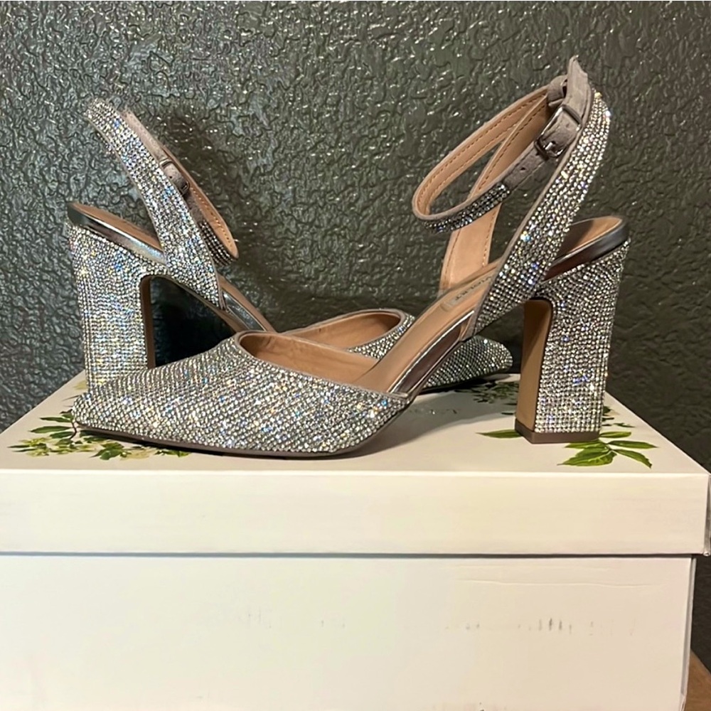 Chelsea & Violet Mary Rhinestone Heels - Picture 8 of 8